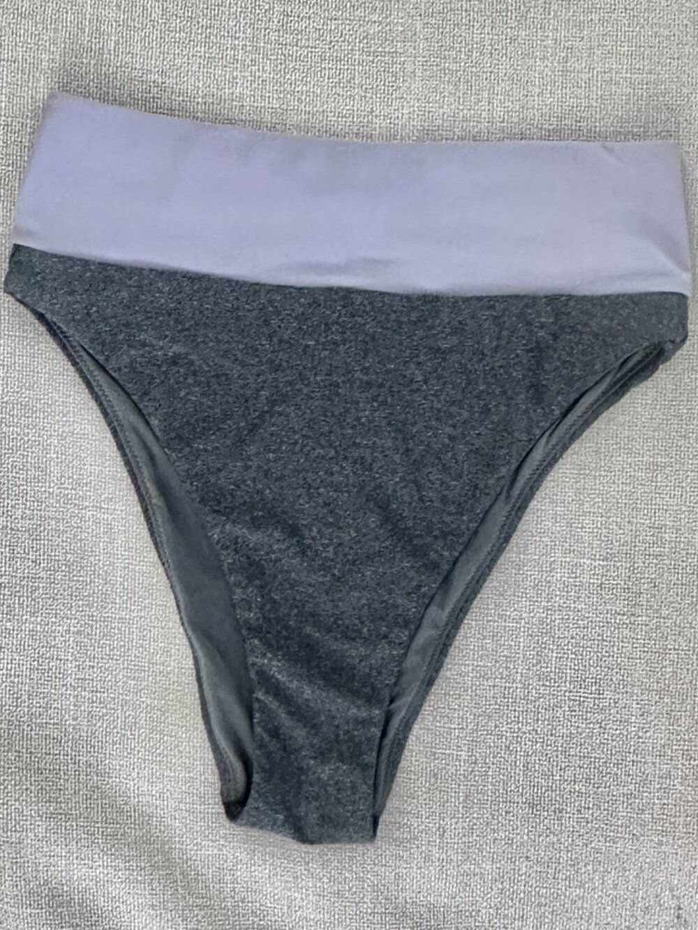 Aerie High Rise Cheeky Bikini Bottom Size XS Color heather gray/purple